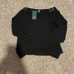 Wild Fable black long sleeve crop top NWT women’s medium